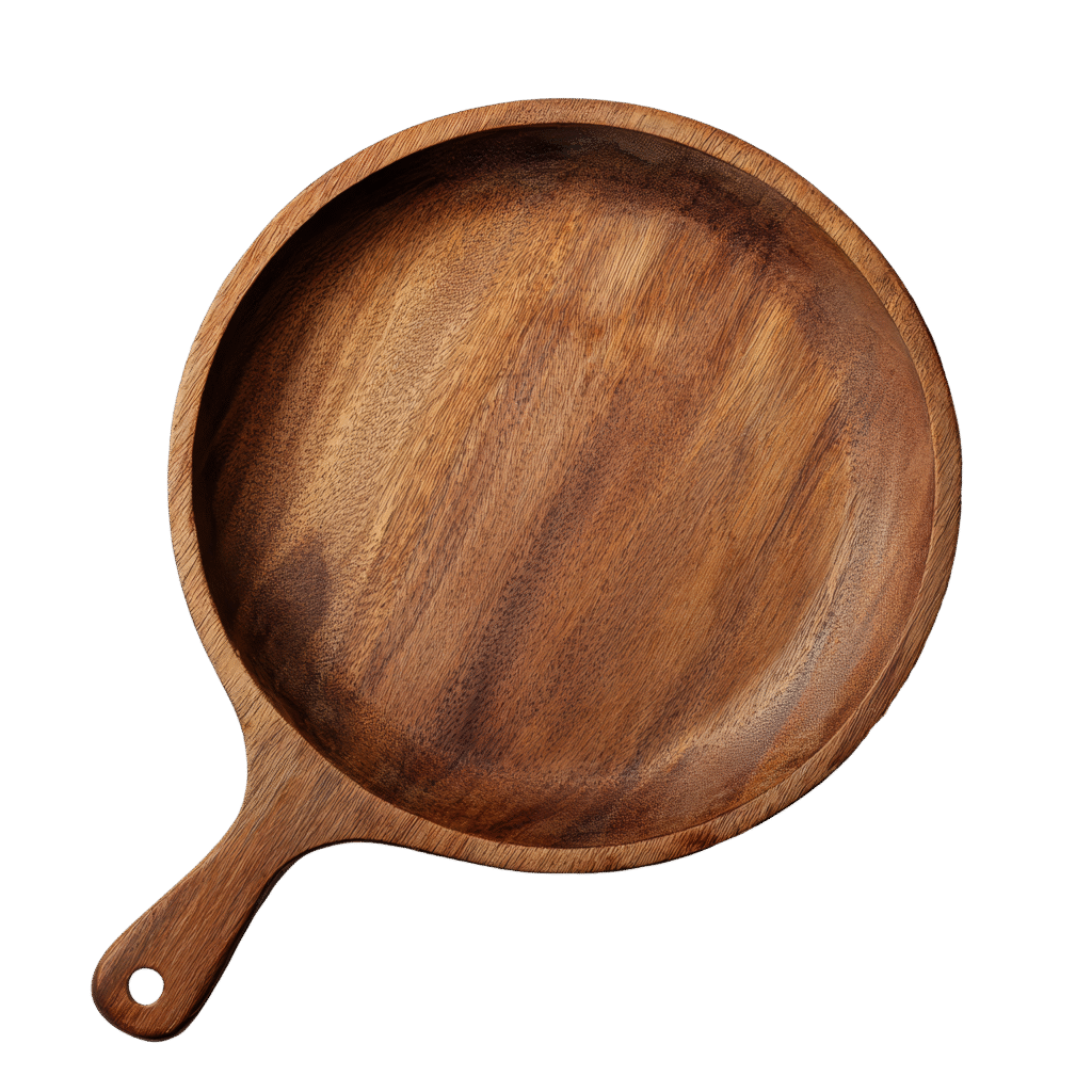 vecteezy elegant wooden pan viewed from above on a transparent 52389019