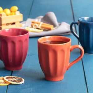 fluted tea and coffee mug