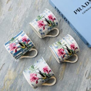 floral pattern coffee mug