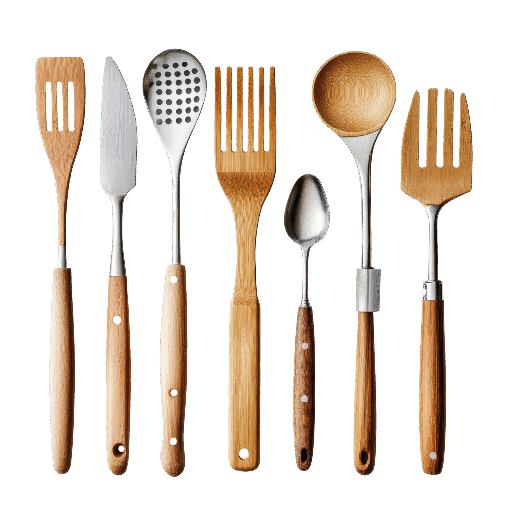 vecteezy essential kitchen utensils arranged on a transparent 54719403 1024x1024