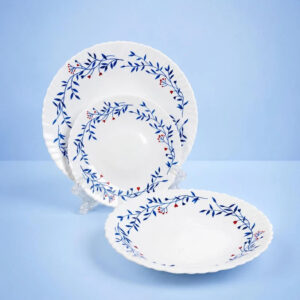 danny home blue bloom plate set 18pc